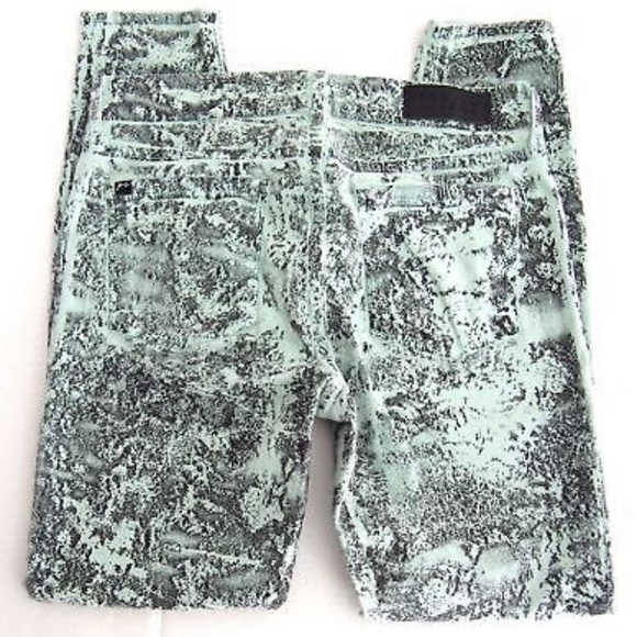 PARKER SMITH Denim - Parker Smith Jeans 8 Ava Skinny Mint Green Print